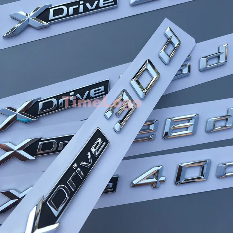 Color: army green, Style: Style33 - 1PC XDrive 18d 20d 28d 30d 35d 40d 48d 50d for X1 X3 X4 X5 X6 X7 Car Fender Emblem Badge Trunk Sticker