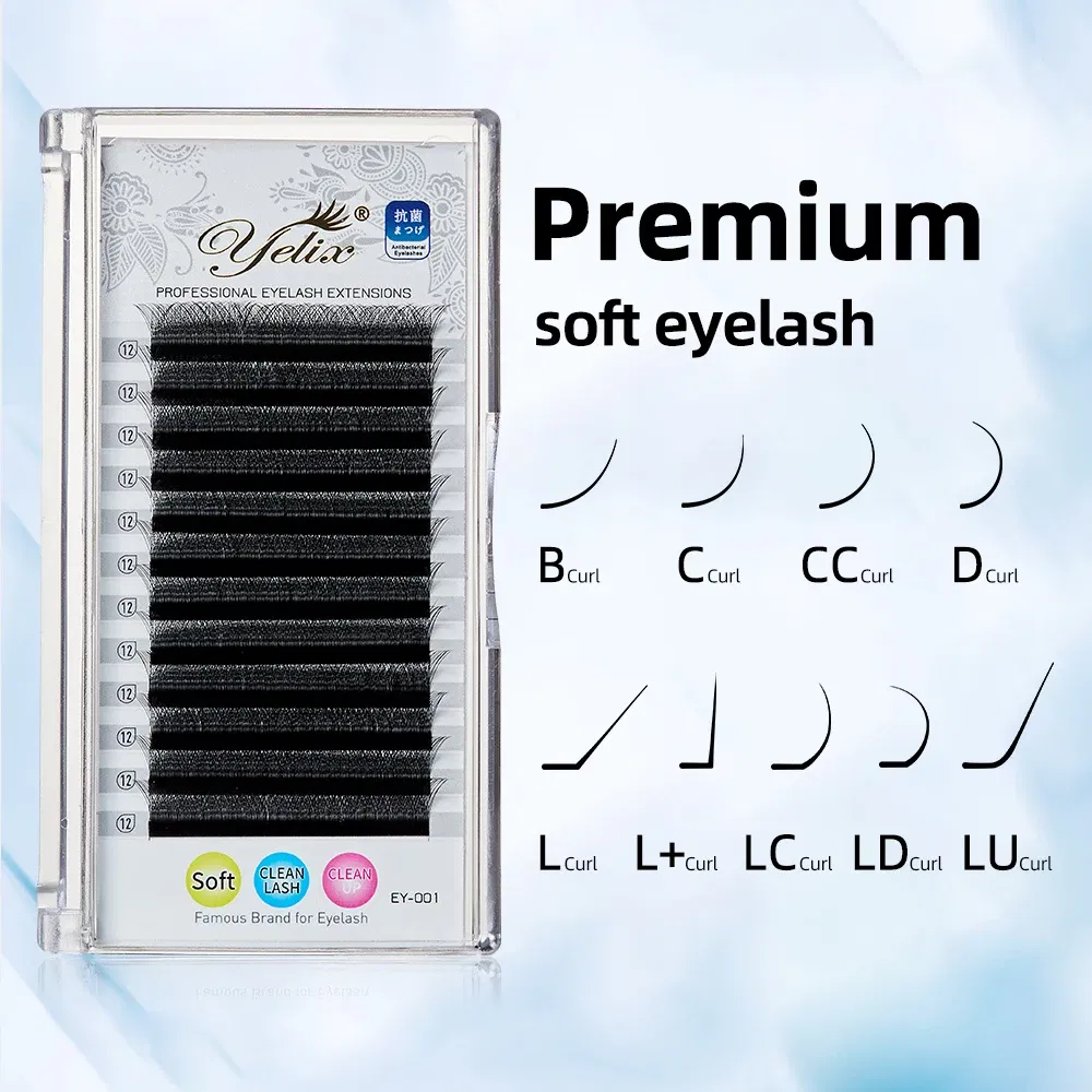 Color: Brushed Chrome, Curl: CC, Thickness: 0.07mm, Length: 15mm - Yelix Cilios 5D W Shape Eyelash Extensions 4D/6D Premade Volume Fans Natural Soft Automatic Flowering Lash Makeup Supplies
