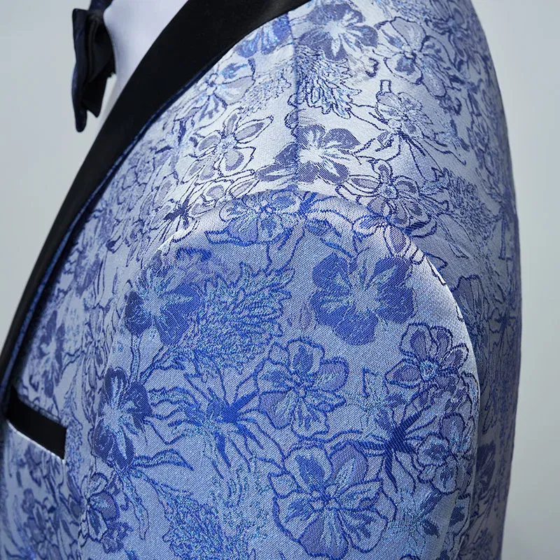 Color: Gold, Size: XL - Men's Evening Dress Bridegroom Suit British Wedding Business Casual Fashion Three-piece Set with Vest And Trousers Sizes M-6XL