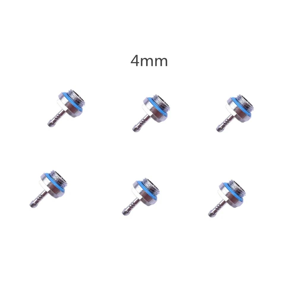 Color: Orange - 6pcs PC Water Cooling Barb Fitting Two-Touch Fitting G1/4 Thread Barb Connector for Computer Cooling System 4/6/7.2/9/11/14mm
