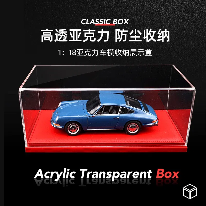Color: green - 1/18 Acrylic Display Diecast Model Car Show Unto Them Box Cover Dust Cover