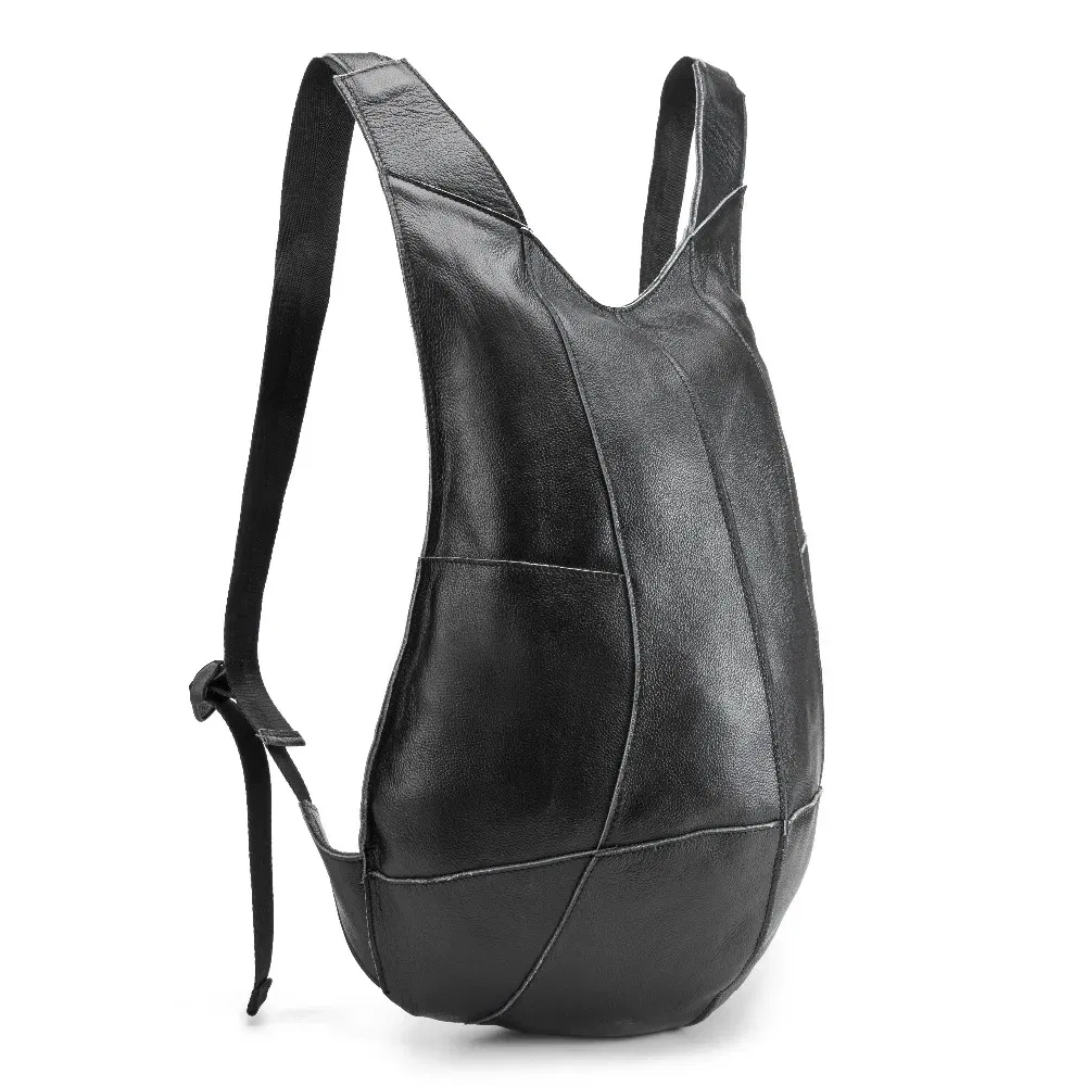 Color: Blue, Size: 15 inches, Ships From: CHINA - 2108 Man Woman Backpack Genuine Leather Shoulder Anti-theft Back Zipper Ipad Phone Pocket Pouch Business Travel Mochila Gifts
