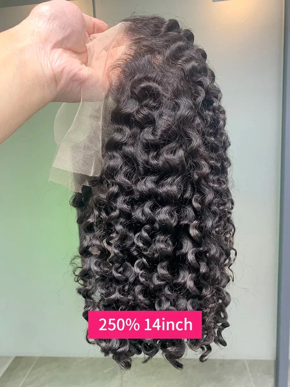 Hair Color: Natural Color, Ships From: CHINA, Stretched Length: 16inches, Density: 250% - Curly Wigs Full 250 Density Short Bob Wig Human Hair Vietnamese Raw 13x4 13x6 Double Drawn Jerry Curly Lace Front Human Hair Wig