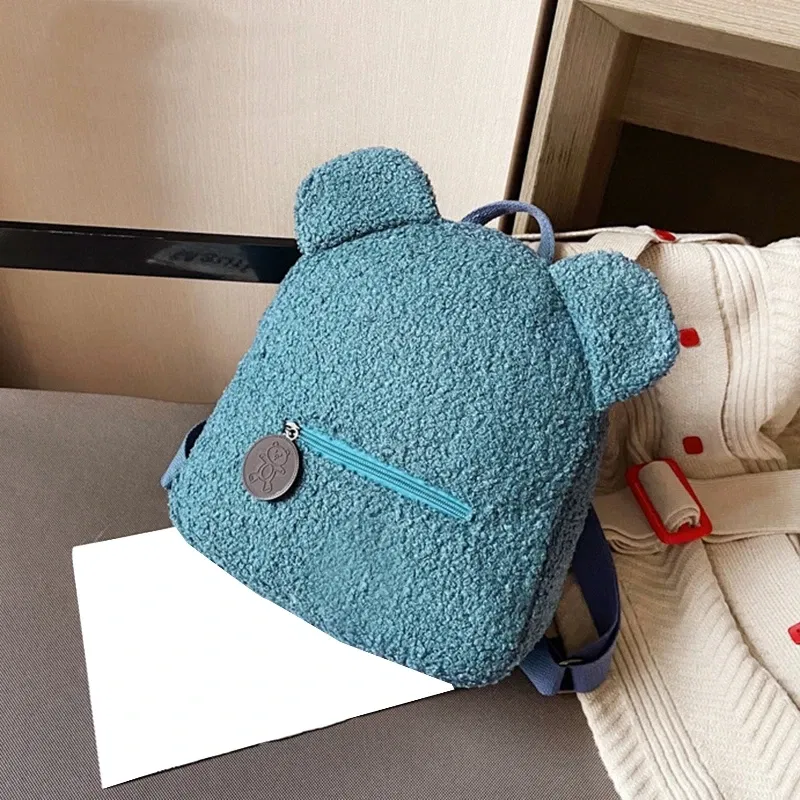 Color: Black - Bear Backpacks Portable Children Travel Shopping Rucksacks Women's Cute Bear Shaped Shoulder Backpack
