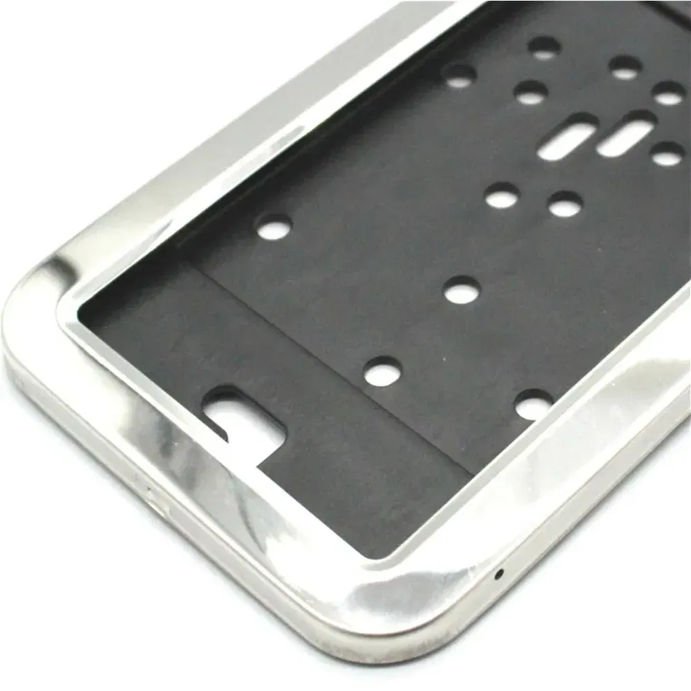 TAKPART 2 x Stainless Steel EU Number License Plate Bracket Frame Holder Front and Rear Eu Plate 52cm x 11cm