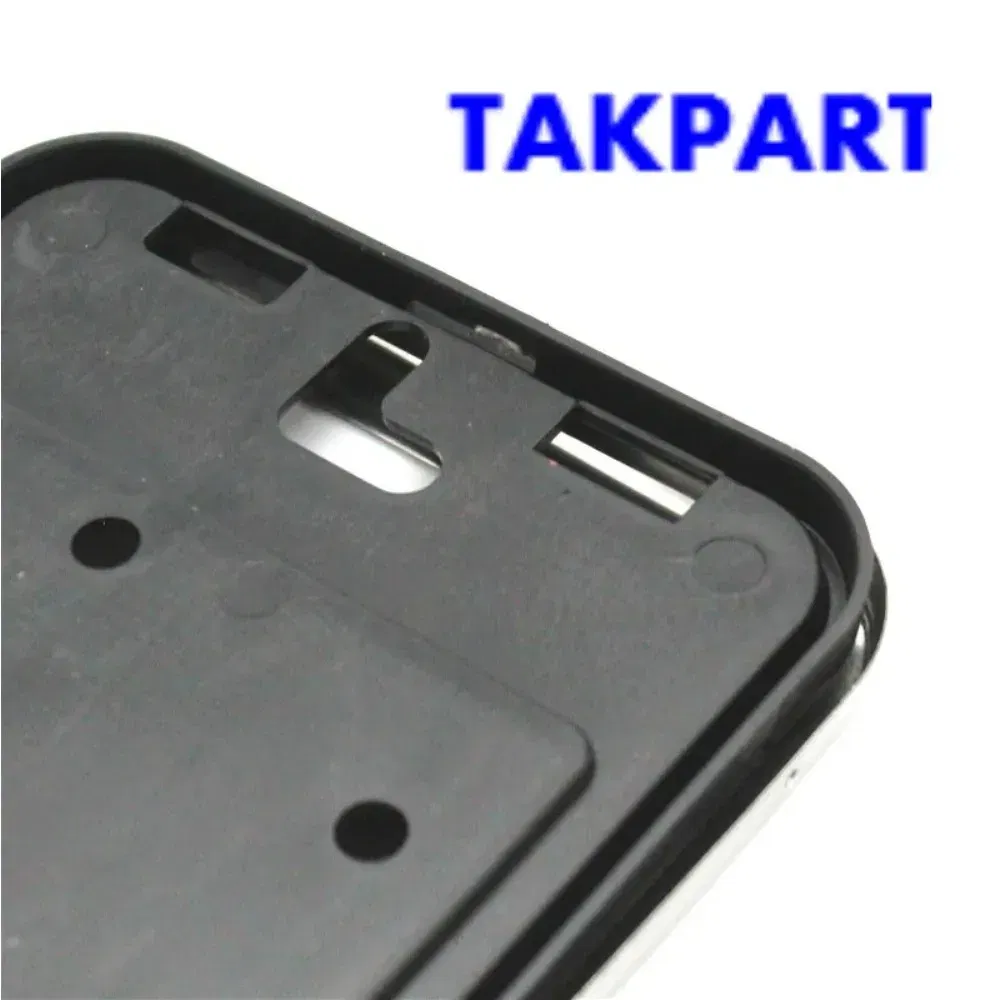TAKPART 2 x Stainless Steel EU Number License Plate Bracket Frame Holder Front and Rear Eu Plate 52cm x 11cm