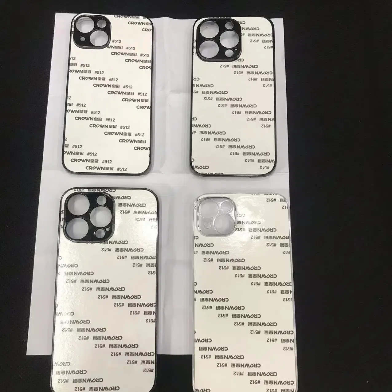 Color: black, Material: PC - 5pcs  plastic Sublimation Blank Cover Case For iPhone 16 15 14 13 12 11 12 Pro Max With Aluminium Plate