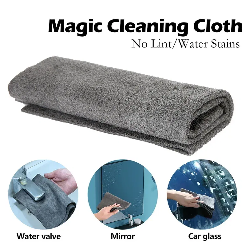 Color: Green, Specification: 5PCS, Ships From: CHINA - New Thickened Magic Cleaning Cloth Microfiber Glass Clean Towel Reusable Washable Lint-free Cleaning Rags for Kitchen Glass Car