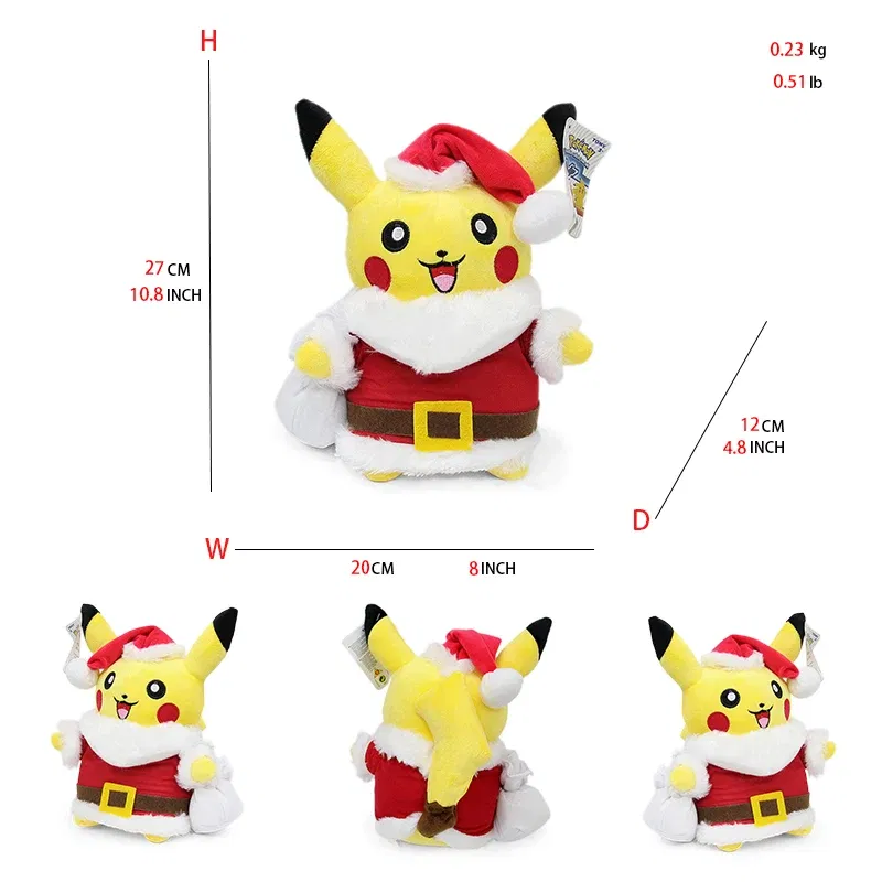 Color: LightCoral - Cos Eevee Pikachu Cosplay Plush Toys Pikachu Peluche Lucario Stuffed Animal Doll Collectible Gift,Cartoon 20-30CM