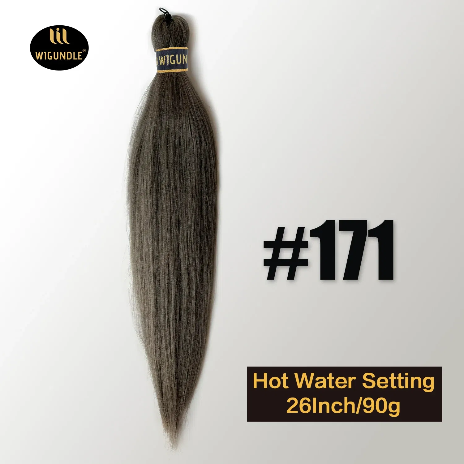 Color: Natural Color, Stretched Length: 26inches, Bulk Buy: 1Pcs/Lot - Kanekalon 26inch Hot Water Set Pre Stretched Jumbo Braiding Hair Box Twist Braids Synthetic Hair Extensions For Women Soft Yaki