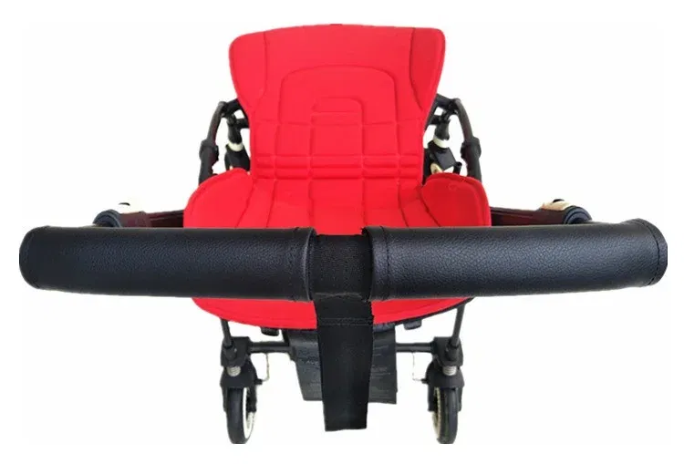 Color: black - 1:1 Baby Stroller Handle Leather Protective Case Cover for Bugaboo Bee5 Bee3 Bee 5 3 6