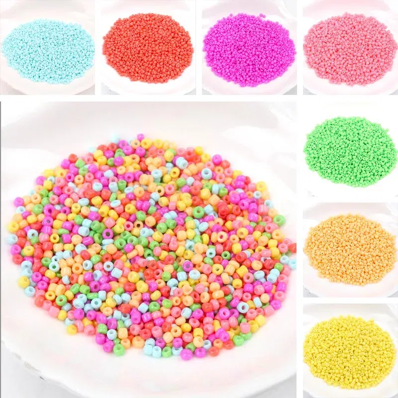Color: Light Grey, Item Diameter: 2mm - Gold and Silver Color 2mm 3mm 4mm Crystal Glass Spacer beads,Czech Seed Beads For Jewelry Handmade DIY BLUV03X