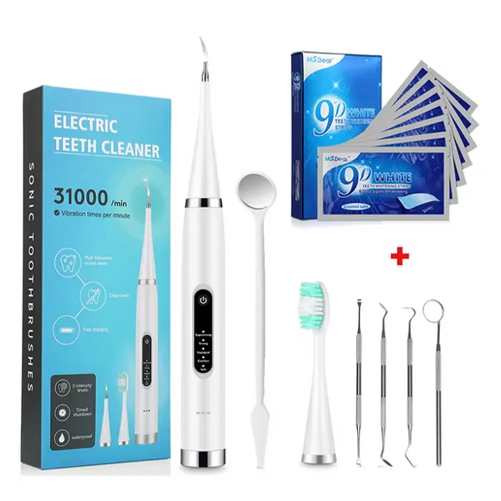 Color: PURPLE - Electric Teeth Cleaner Dental Scaling Tooth Whitening and Cleaning Device IPX6 Waterproof Stains Remover Oral Care USB Charging