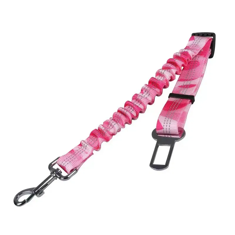 Color: Chocolate - Universal Adjustable Cat Dog Seat-Belt Elastic & Reflective Vehicle Nylon Seat Belt for Small Medium Large Dog,Pet Accessoires