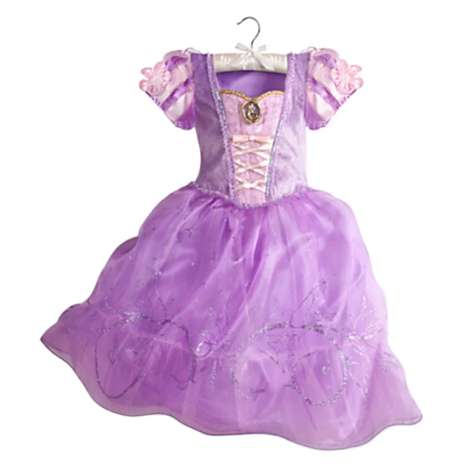 Kid Size: 4T, Color: Blue - Belle Princess Dress for Girls Cosplay Beauty and The Beast Snow White Costumes Kids Halloween Carnival Birthday Clothes