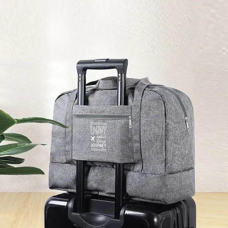 Color: Gold - Double-Layer Waterproof Travel Bag for Gym & Swimming -Portable Handheld Dry/Wet Separation Cosmetic Toiletry Storage Unisex Bag