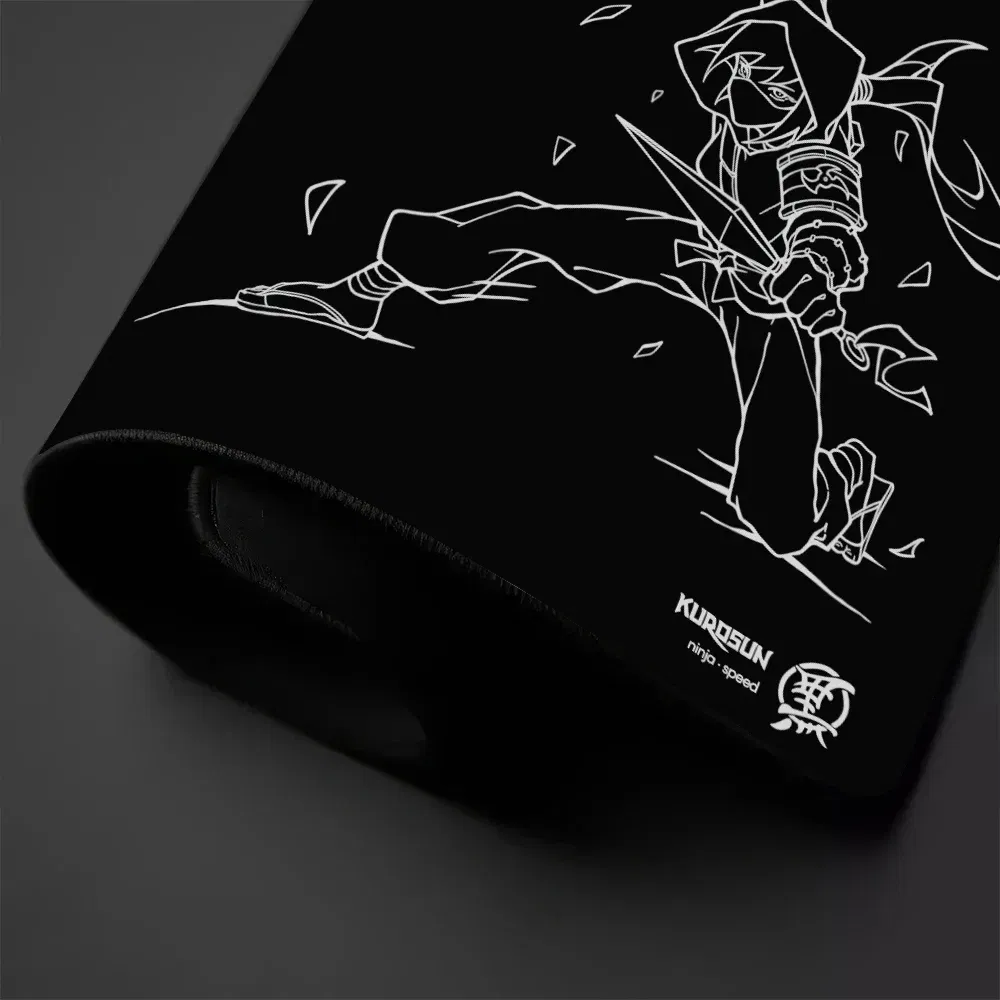 Color: WHITE, Size: XS - Gamer Professional Kurosun Samurai Gaming Mouse Pad Game Ultrafine Surface Balance Mouse Mat 45x40CM E-Sports Mousepad Desk Mat