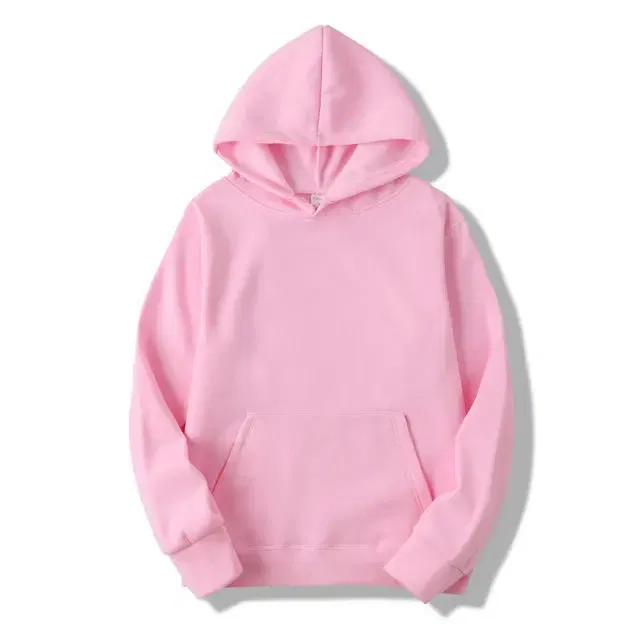 Color: Pink, Size: XXL - Plain Sublimation Fleece Hoodies Bulk Wholesale Pullover Men Hooded Sweatshirt Cheap Solid Hoodie For Man Sudaderas Para Hombre