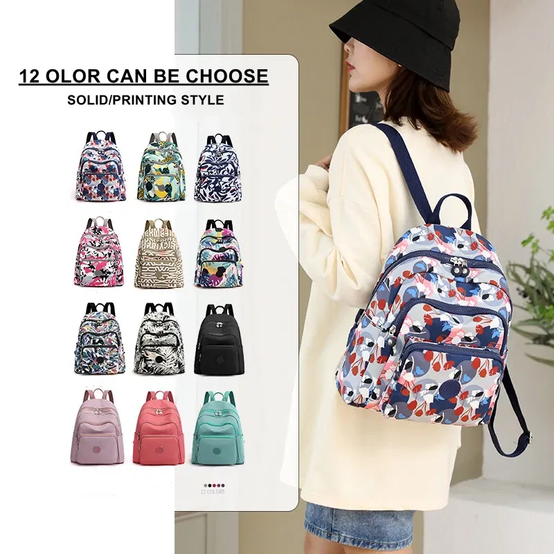 Color: Ivory - Printing Backpack for Women Travel High Capacity Waterproof College Backpack Trendy Women Laptop School Bags Cute Girl
