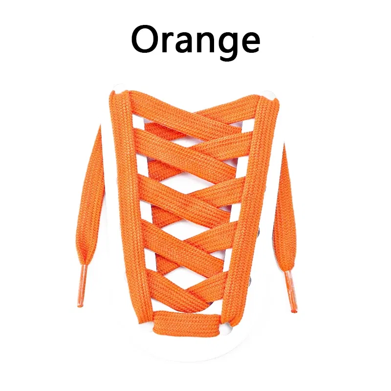 Color: Orange, Ships From: CHINA, Length: 80cm - 1 Pair Flat Shoelaces for Sneakers Rugged Wear-resistant Classic Canvas Sports Shoe Laces Women Men Shoelace Solid Double Cotton