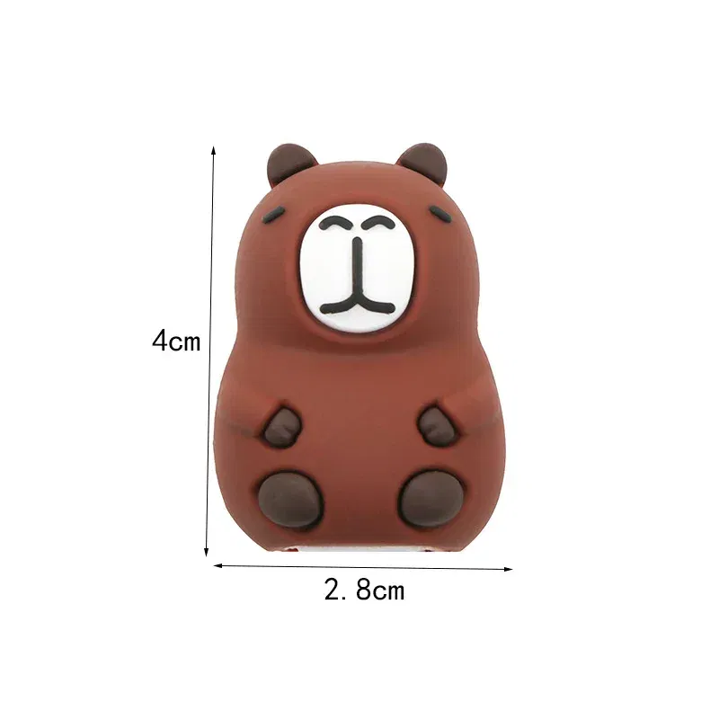 Color: black - Capybara Pencil Sharpener Cartoon PVC Pencil Sharpener Flexible Portable Students Stationery Supplies Teacher Rewards Gift