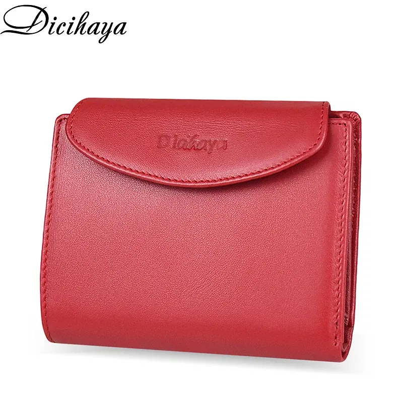 Color: GRAY - Genuine Leather Women Wallet Coin Purse For Girls Female Small Portomonee Lady Purse Money Bag Card Holder for Women Mini Clutch