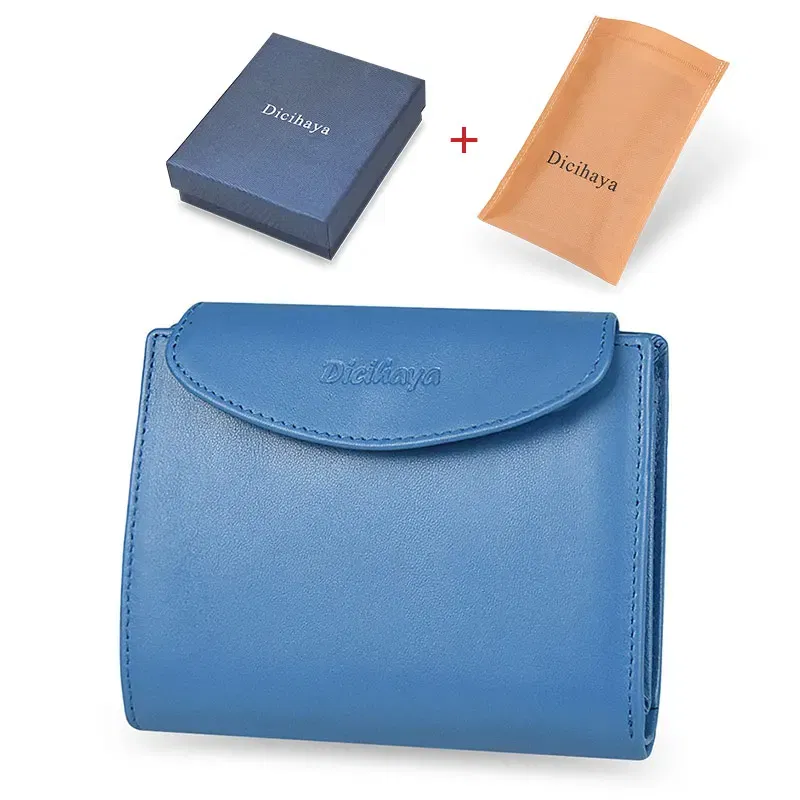 Color: GRAY - Genuine Leather Women Wallet Coin Purse For Girls Female Small Portomonee Lady Purse Money Bag Card Holder for Women Mini Clutch