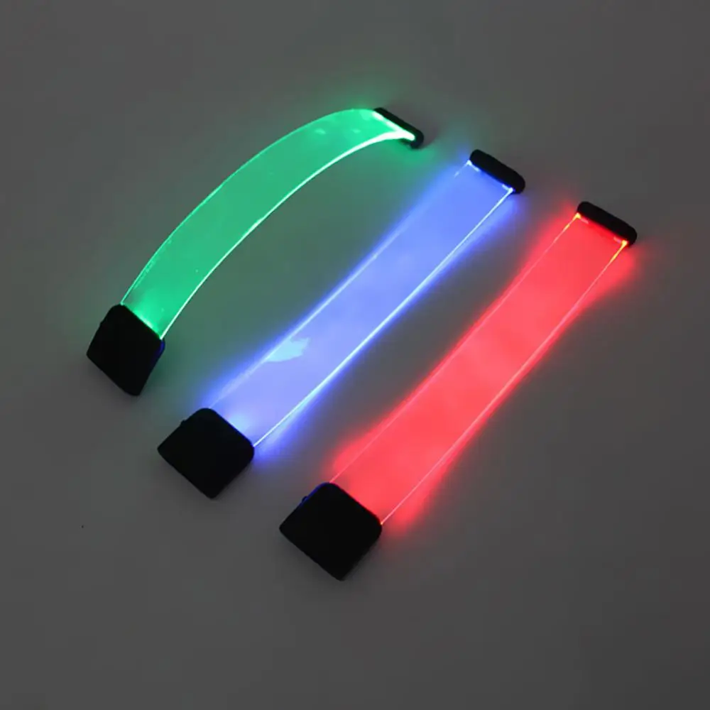 Color: DARK GRAY, Size: L, Ships From: CHINA - LED Light Bracelet Silicone Sound Controlled Led Light-emitting Bracelet Light Band Entertainment Party Wristband Halloween Belt