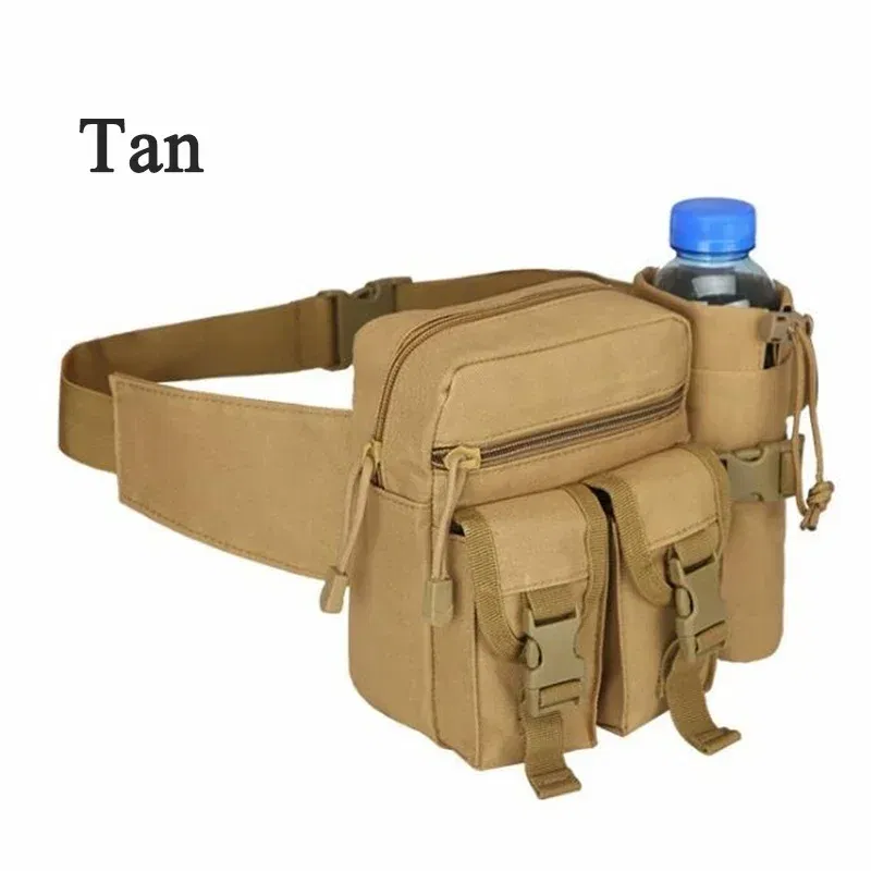 Color: SKY BLUE - Men's Tactical Casual Fanny Waterproof Pouch Waist Bag Packs Outdoor Military Bag