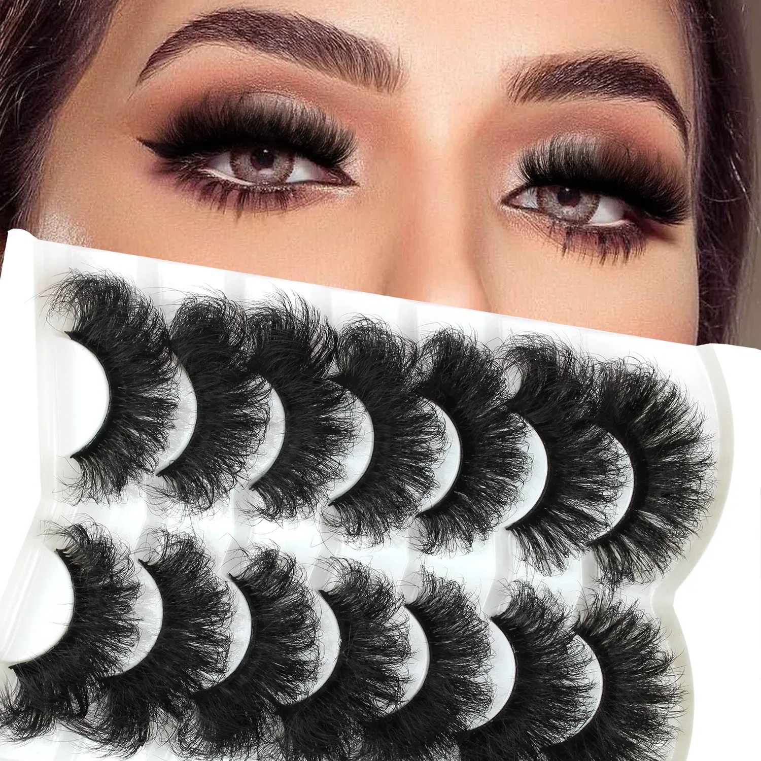 Color: Other, Ships From: CN - 7 Pairs Fluffy False Eyelashes, Naturally Soft & Thick 9D Faux Mink Eyelashes , Enhance Eye Makeup