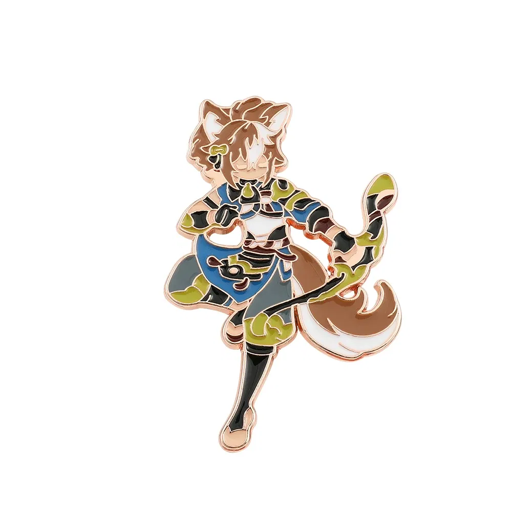 Metal color: Antique Copper Plated, Ships From: CHINA - Game Genshin Impact Enamel Brooch Cosplay Figure Kaeya Alberich Jewelry Badge Props Lapel Pins for Jacket Pins Jewelry