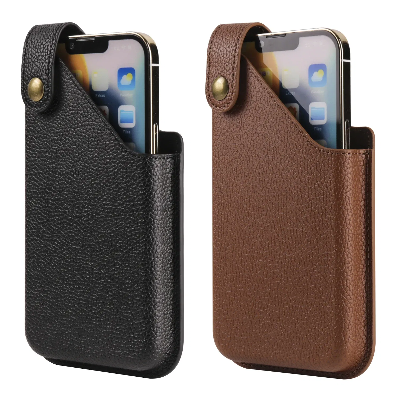 Color: Beige, Ships From: CHINA, Material: Aluminum - Cow Leather Mobile Phone Holster Pouch Belt Clip Case For iPhone 15 14 Pro Samsung Galaxy Xiaomi Redmi Note Men Waist Bag Holder