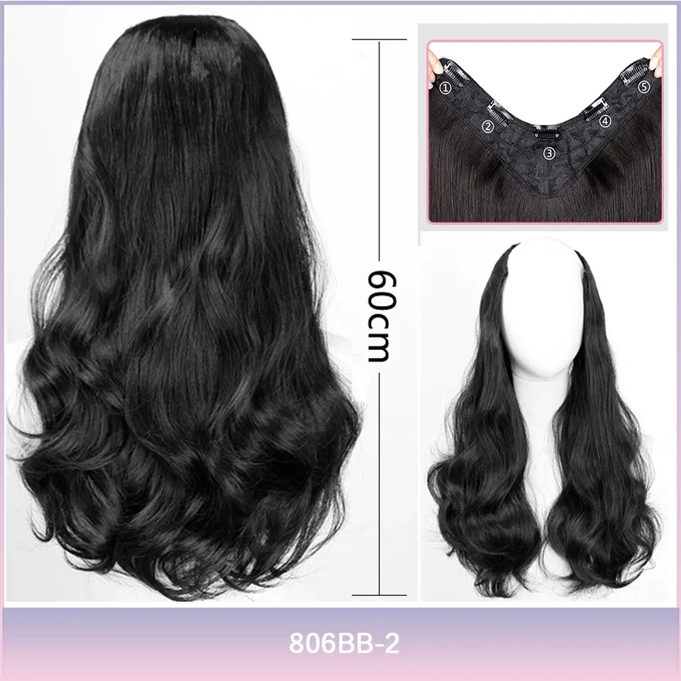 Color: T1B/613 - AOSI Part Synthetic Clip In Hair Extension Long Thick Curly Natural Blonde Flase Hair Hairpieces For Women Heat Resistant