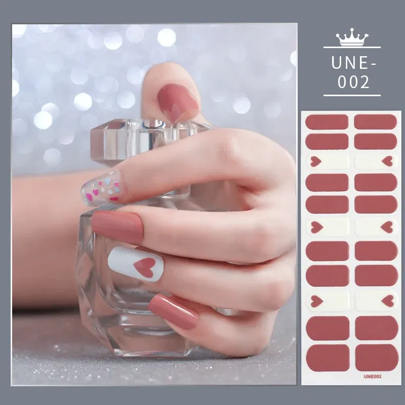 Color: Mint Colour - 22 Tips Blue and White Shiny Speckles Nail Art Sticker Full Cover Nail Stickers Last Update Nail Wraps Lot Sticker for Nails