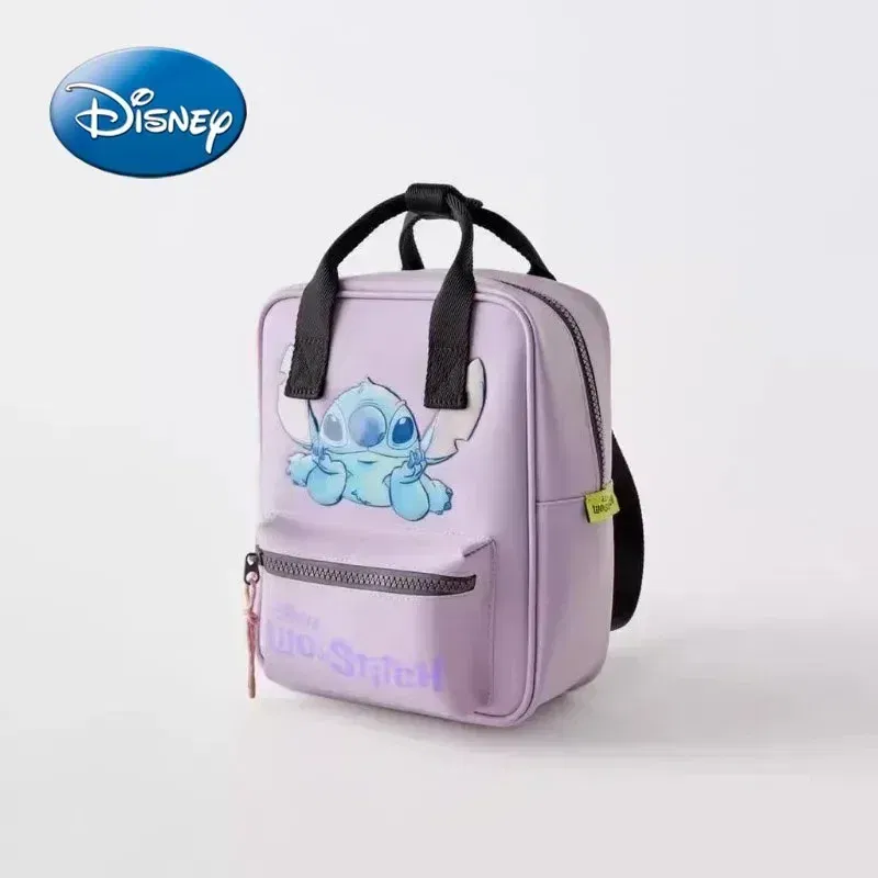 Color: Yellow - Disney New Mickey Cartoon Fashion Backpack Women's Minnie Canvas School Bag Boys and Girls Fashion Large Capacity Backpack