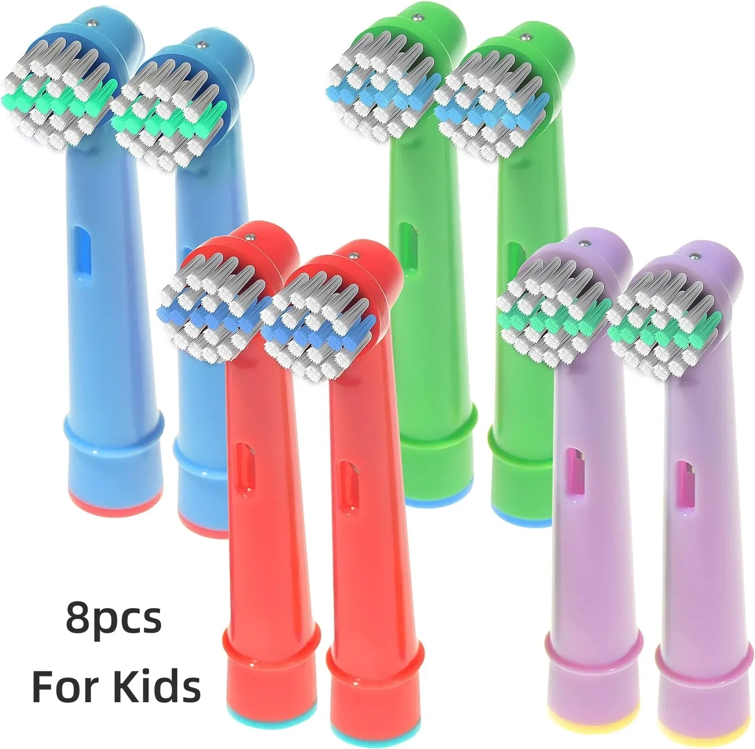 Color: Black and White - Toothbrush Replacement Heads Refill for Oral B Electric Toothbrush Pro1000 Pro 3000 Pro5000 Pro7000 Vitality Floss Action