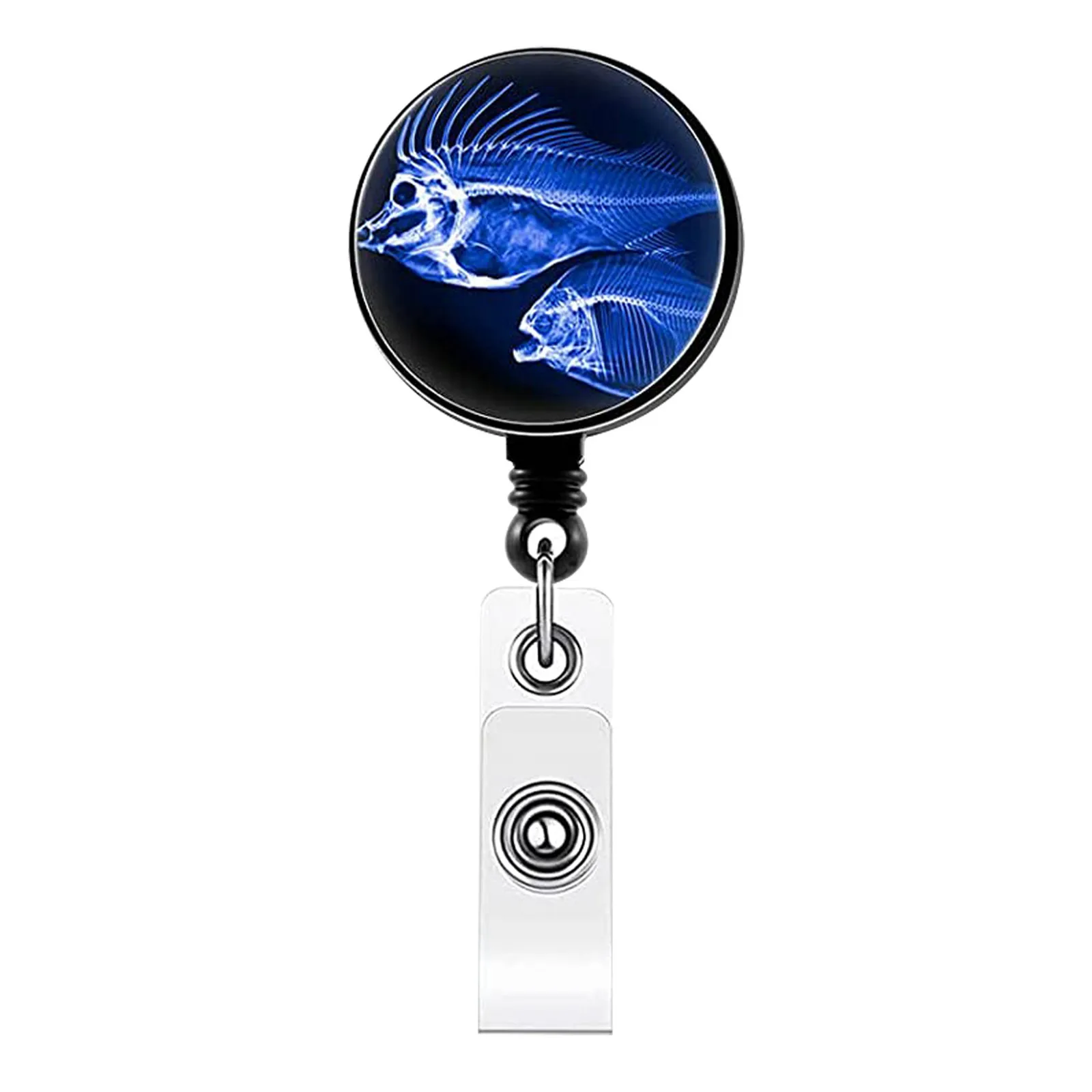 Color: Gold - X-Ray Badge Reel Retractable Radiology Badge Reel Holder Ct Rays Nurse Doctor Student Card Reel Clip Office Supply Recoil Badge