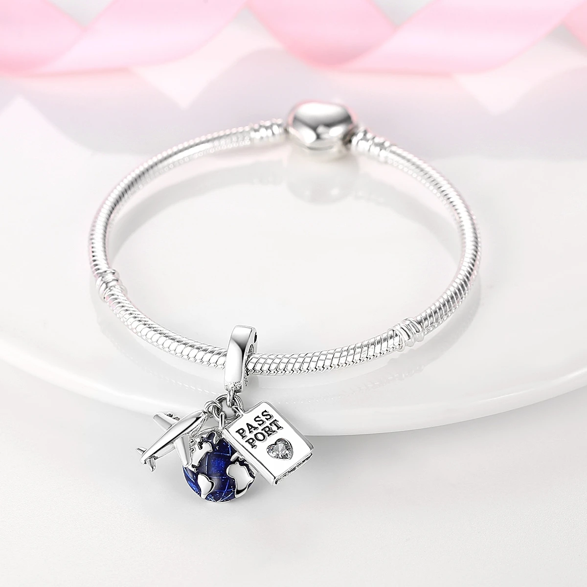 Color: Red - Hot 925 Sterling Silver Articles Daily Use Series Charms Beads Fit Original Pandora Bracelets S925 DIY Jewelry Gifts Accessories