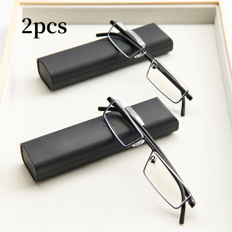Frame Color: light brown, Eye Prescription: +225 - 2Pcs Suit Anti-blue Light Reading Glasses Ultralight TR90 Sport Presbyopia Eyeglasses Women Men Far Sight Eyewaer With Case +1.2