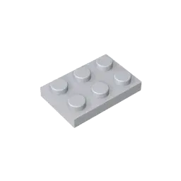 Color: Trans-dark Pink - Gobricks GDS-510 Plate 2 x 3 compatible with lego 3021 pieces of children's DIY building block Particles Plate DIY