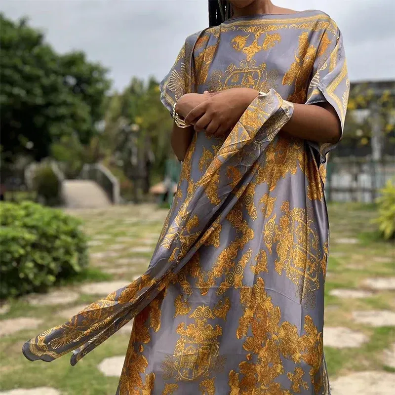 Color: Orange, Size: One Size, Ships From: CHINA - Middle Eastern Women And Clothing, Muslim Robe, Malay Indonesian Dress Printed Sleeveless Elegant Robe