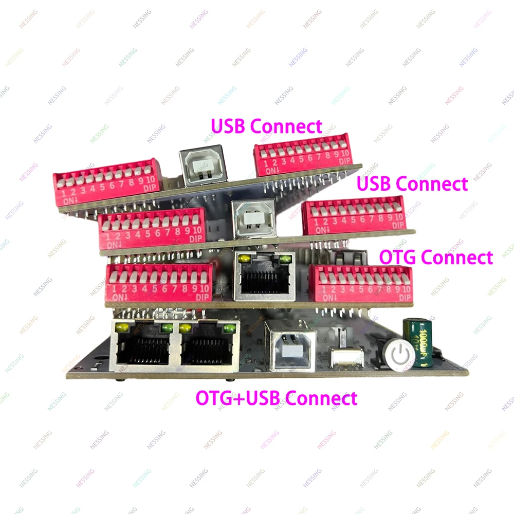 Color: Golden - Mobile Phone Group Control Equipment Motherboard Ethernet OTG USB Connection Independent Switch Smartphone USB Farm Mainboard