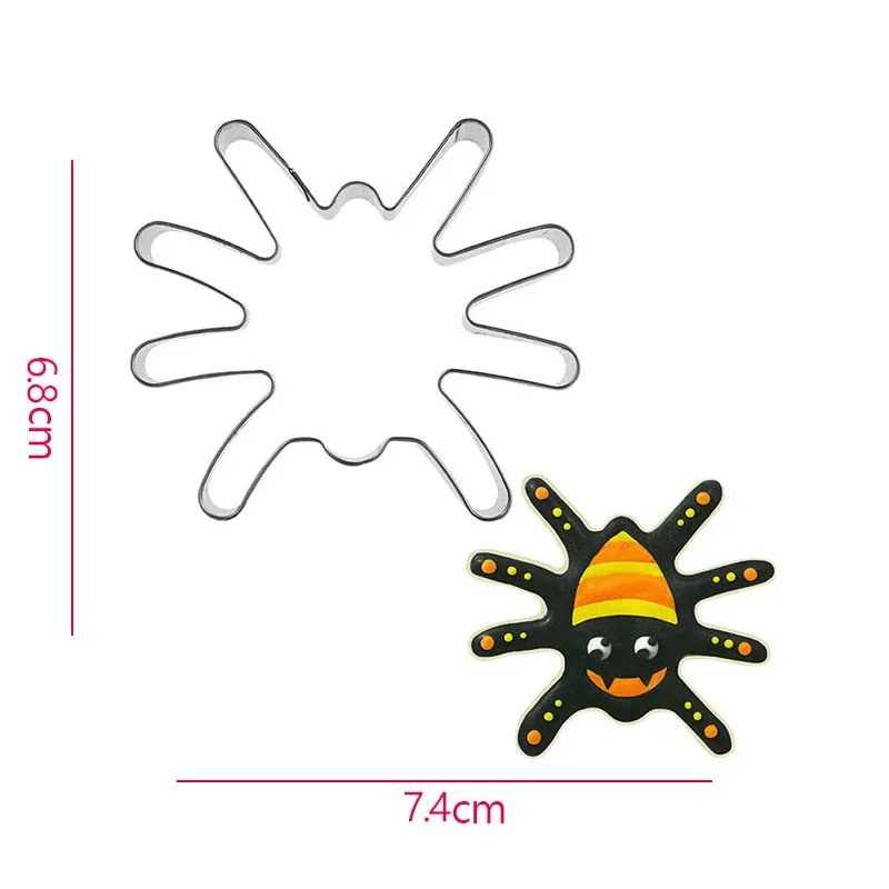 Spider Cookie Cutter Stainless Steel Biscuit Knife Baking Fruit Kitchen Tools Mold Embossing Printing