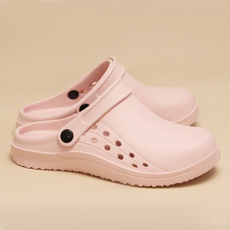 Color: Gold, Shoe Size: 33.5 - High Quality Scrub Shoes Non-slip Dentist Nursing Clogs Healthcare Service Work Slippers Soft Operating Room Protective Clogs