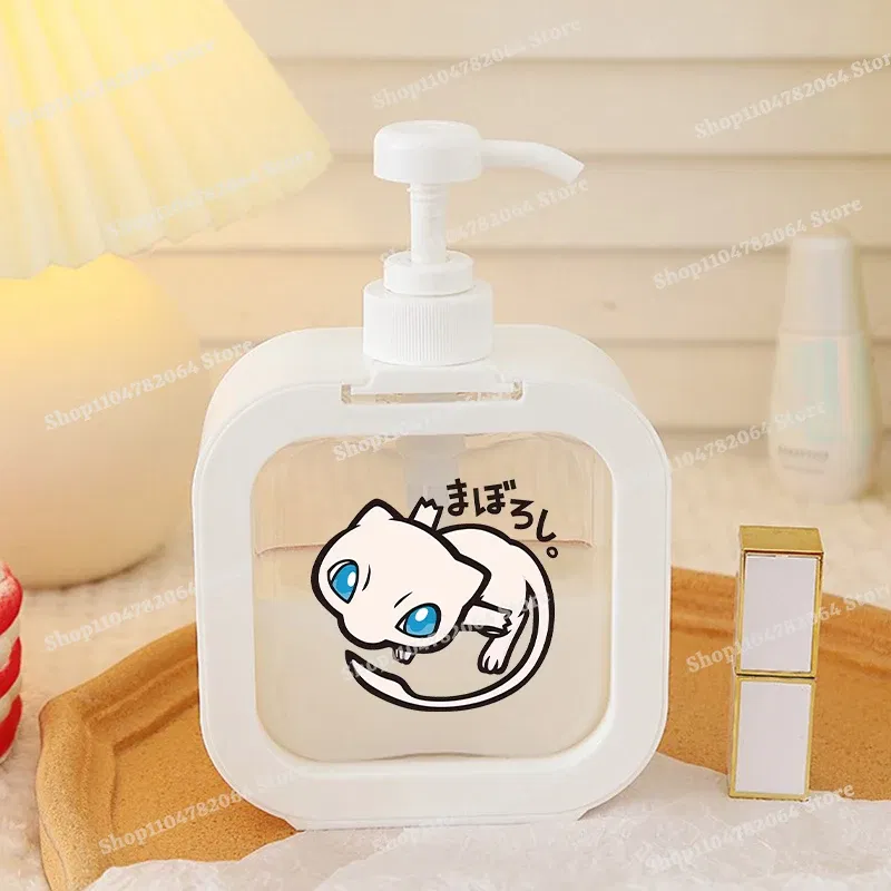 Color: WHITE - 1PCS Pokemons Soap Dispenser White Liquid Lotion Hand Pump Soap Dispenser Refillable Shampoo Bottle Plastic Hand Soap Dispenser