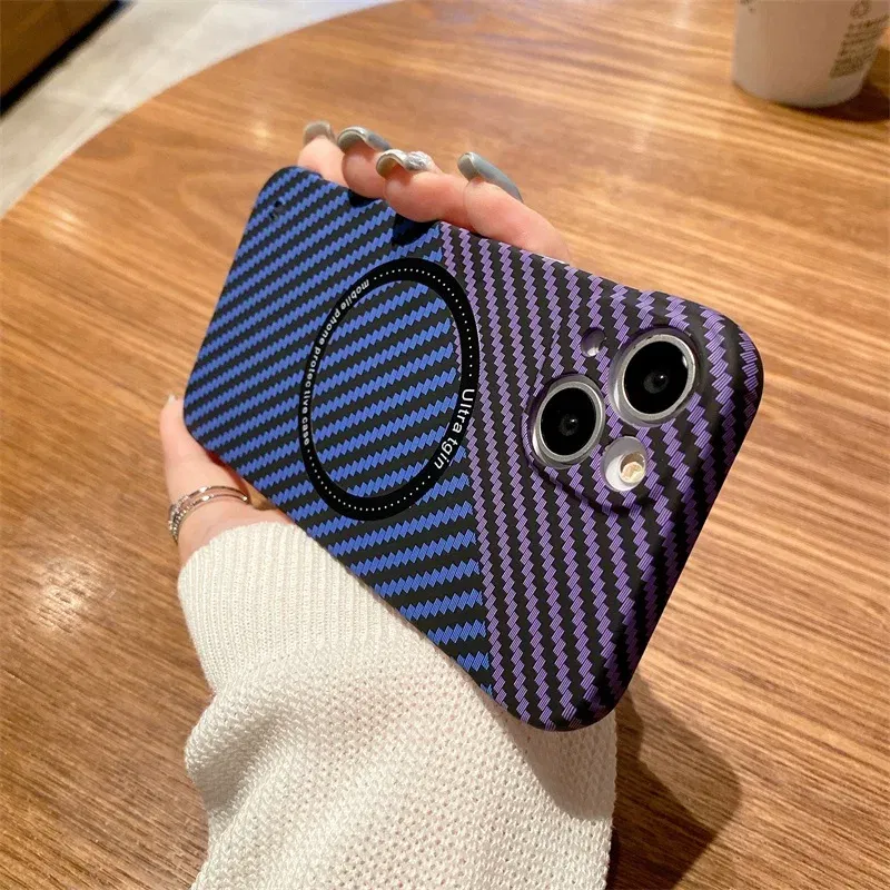 Color: Malachite Blue, Material: Neoprene - Luxury Carbon Fiber for iPhone 11 14 Plus 12 13 Pro Max Magsafe Case Magnetic Wireless Hard Thin Slim Cover for iPhone 13 14 Max