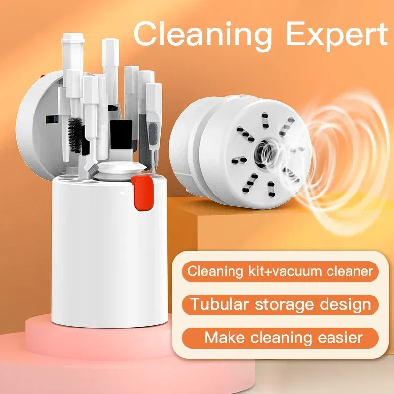 Color: silver - New 21 in 1 Bluetooth headset computer keyboard cleaning pen earplugs multifunctional storage screen cleaning brush set artifact