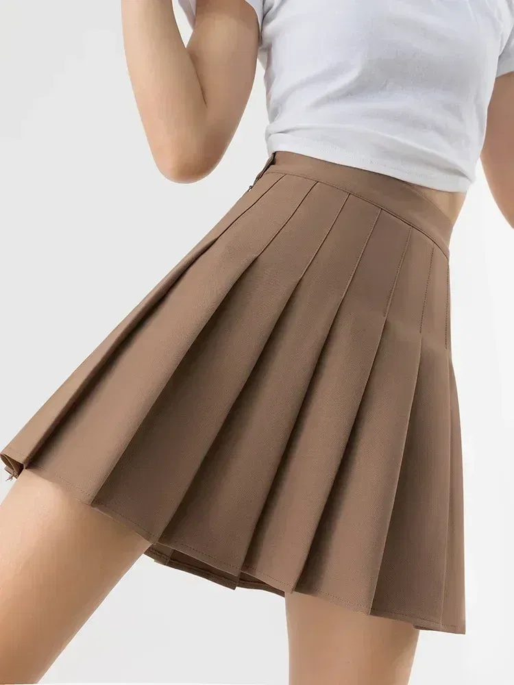 Color: Turquoise, Size: L - High Waist Pleated Skirt Slim A-Line Mini Harajuku Punk Sexy Female Summer Gothic Clothes Korean Fashion Clothing
