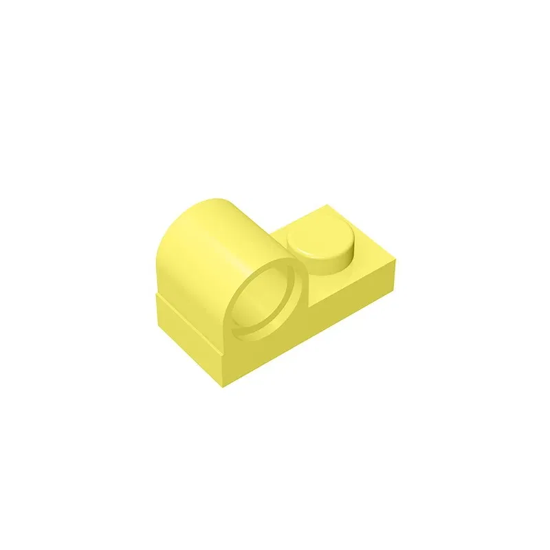 Color: Apricot - Gobricks GDS-811 Plate, Modified 1 x 2 with Pin Hole on Top compatible with lego 11458 pieces of children's toys