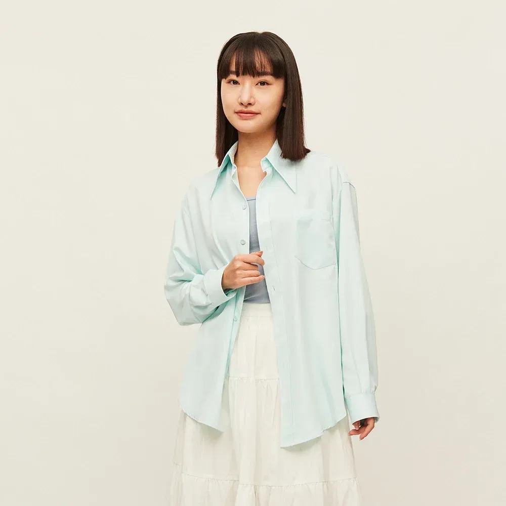 Color: SKY BLUE, Size: M - OhSunny Women Shirts Sun Protection Long Sleeve Coat UPF50+ Anti-UV Breathable Fashion Loose Blouse Outdoor Spring Summer Tops